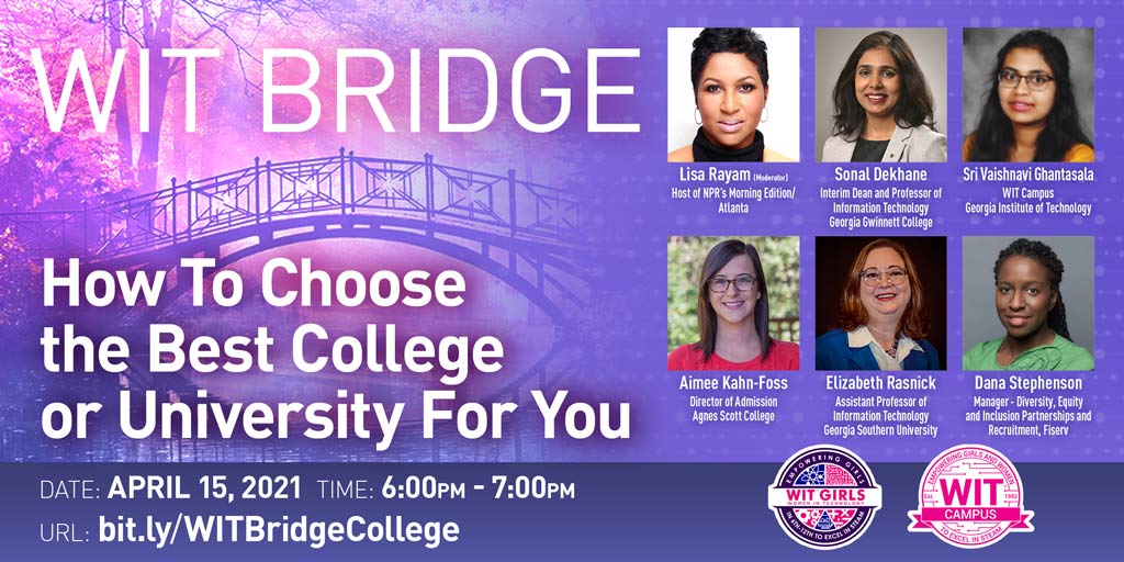 Social Graphics WIT Bridge Girls2Campus Panelists 1024x512 v01