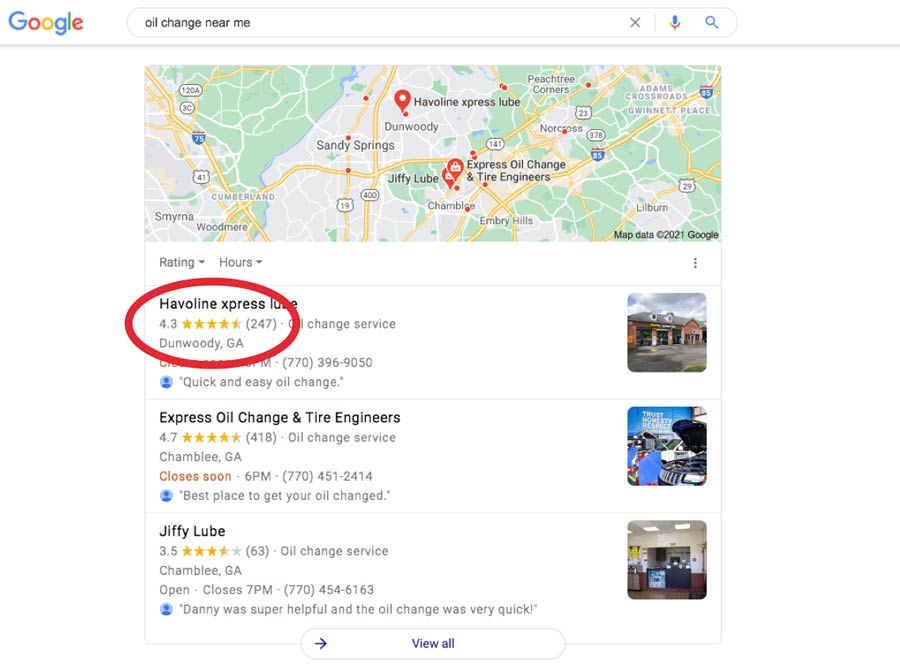 google-map-results-oil-change-review-highlighted google-map-results-oil-change-review-highlighted